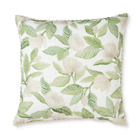 Magnolia Tree Cushion Cover-Green