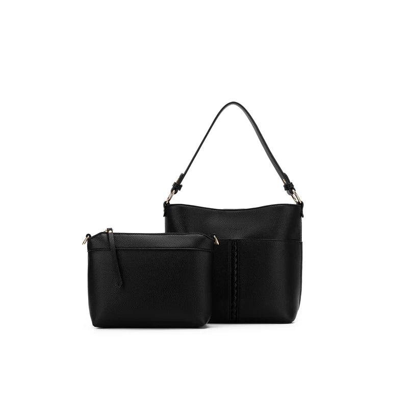 Melody 2 Piece Shoulder/Crossbody-Black