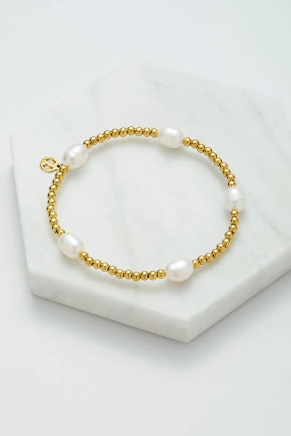 Zafino Meika Pearl/ Gold Bracelet