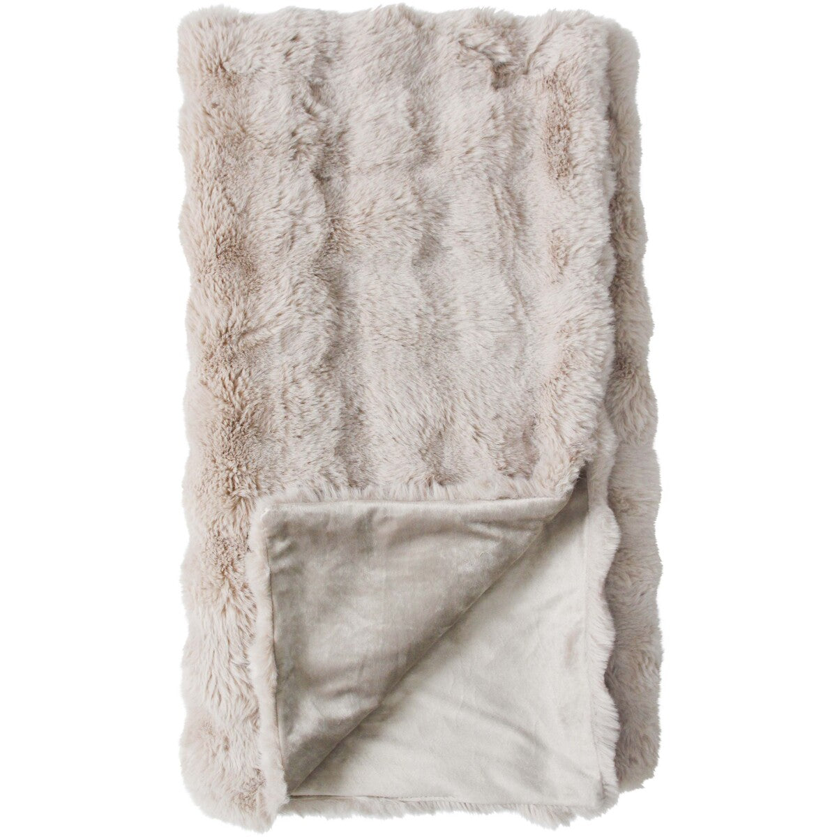 Throw Rug Faux Fur- FAWN