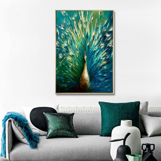 Framed Canvas- Magical Peacock