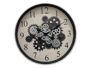 Clock with Moving Cogs