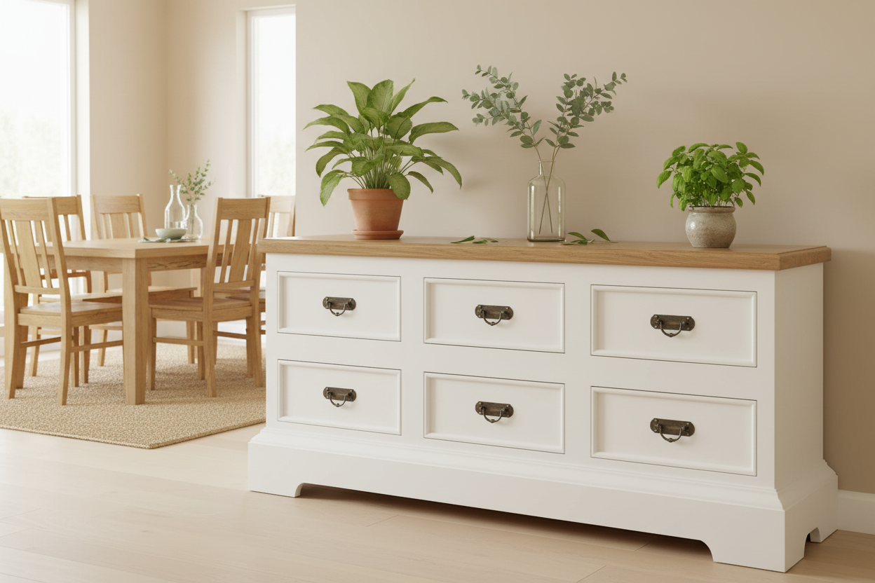 Coastal 6 Drawer Buffet