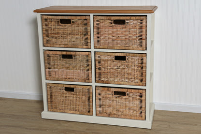 Coastal 6 Drawer Storage Vertical