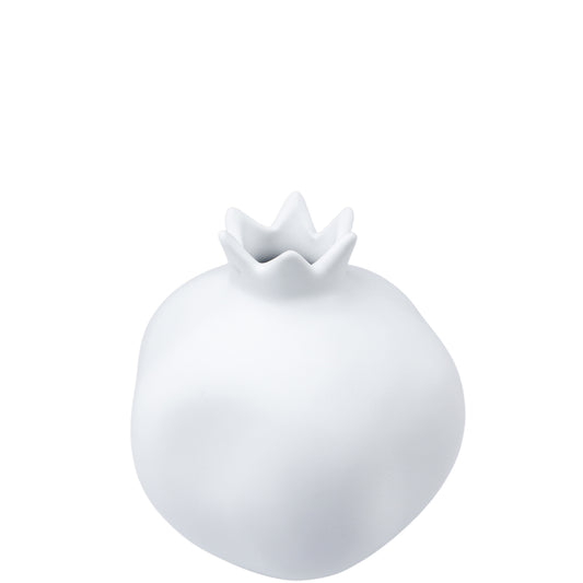 Pomengrante Vase- White