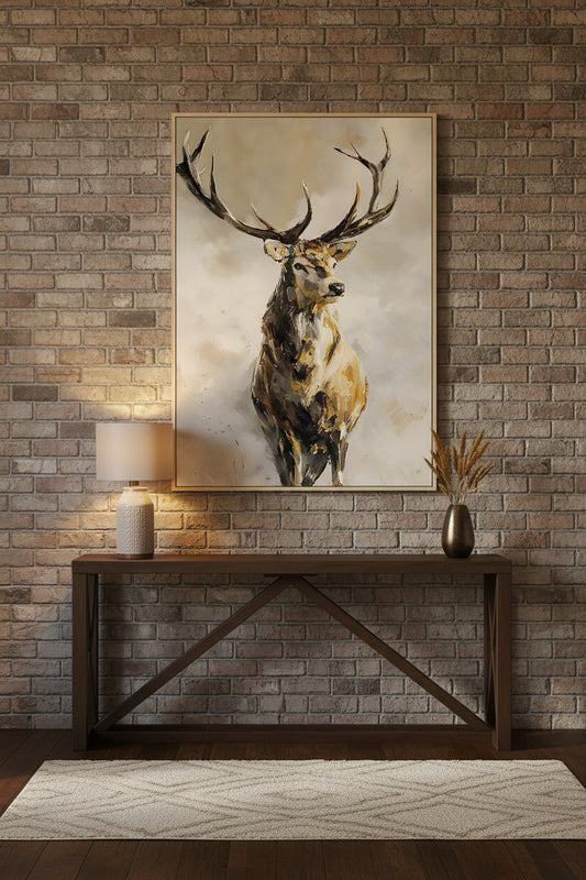 Stag Night Painting
