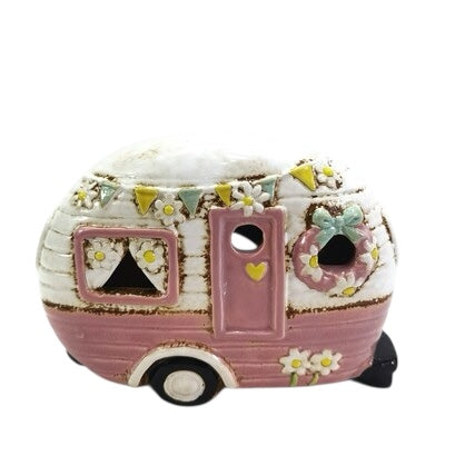 Pink Caravan Tealight House