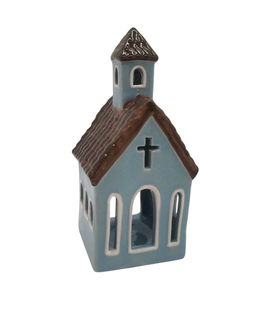 Blue Church Tealight House