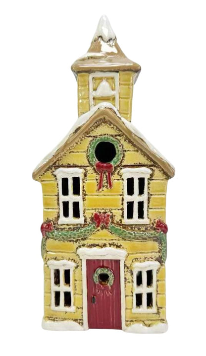 Xmas Tealight House-Yellow