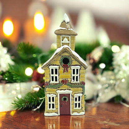 Xmas Tealight House-Yellow