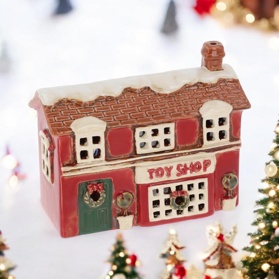 Xmas Tealight House Toy Shop