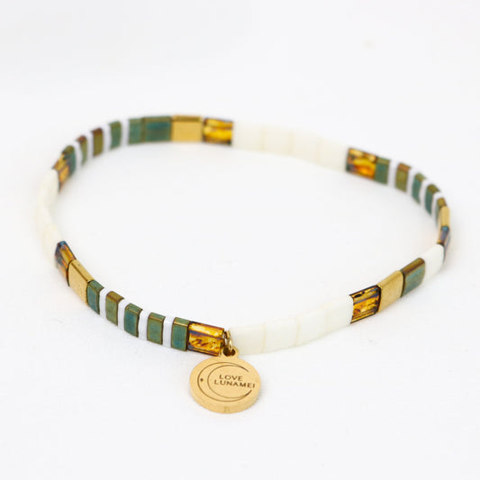 Love Bracelet-Oxidised, White and Natural