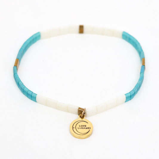 Love Bracelet-Teal and White