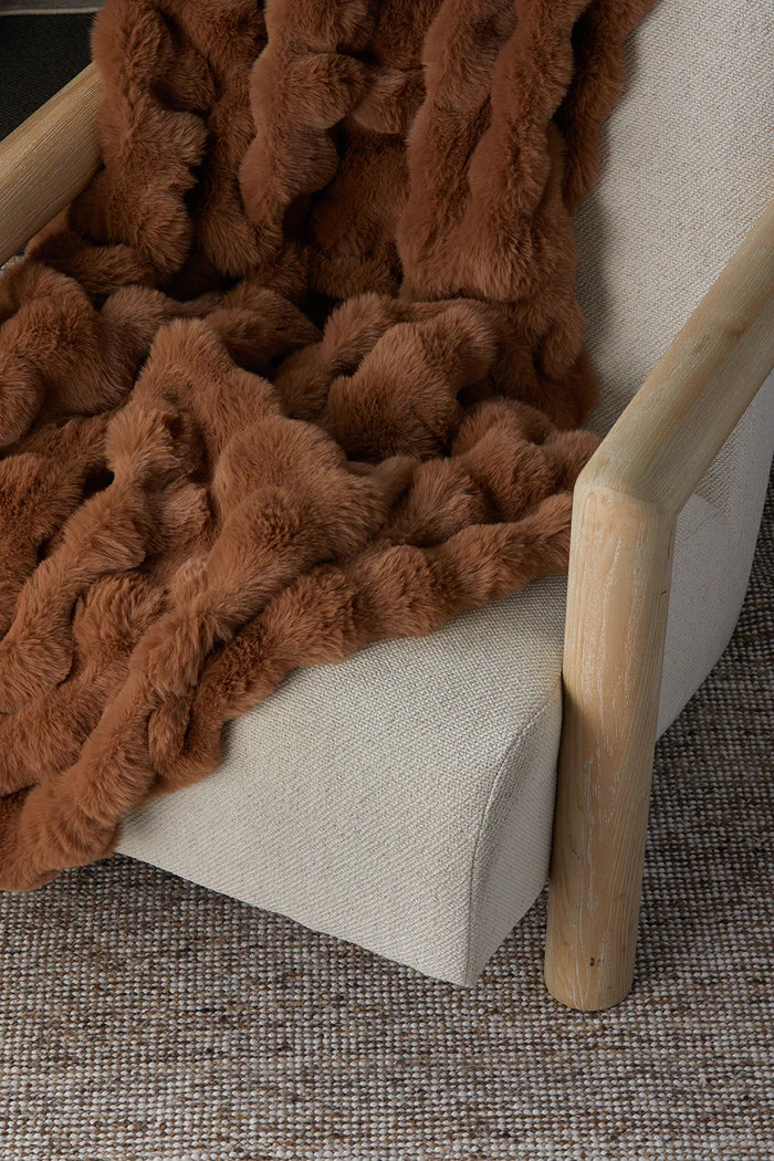 Mallow Throw Rug- Coffee