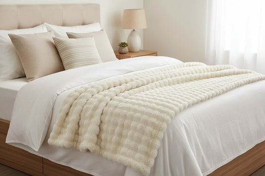 Mallow Throw Rug-Ivory