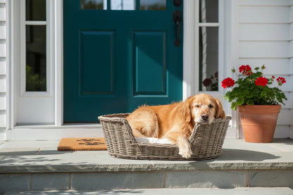 Rattan  Kubu Pet Bed- Oval