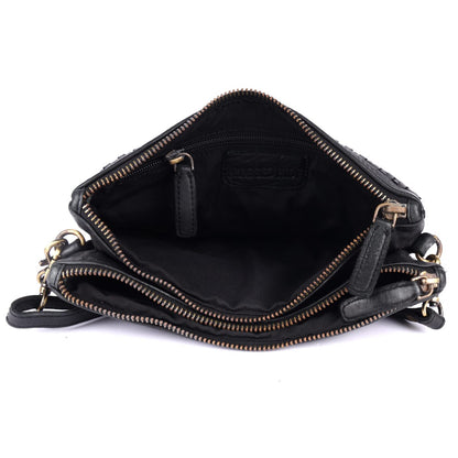 Rugged Hide Rimini Crossbody-Black