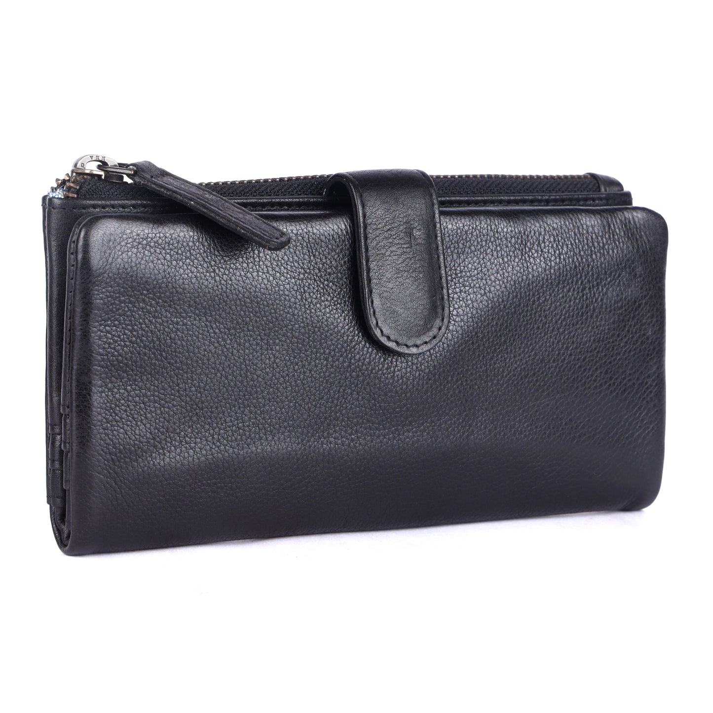 Rugged Hide Veronica Wallet- Black