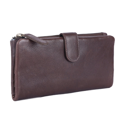 Rugged Hide Veronica Wallet-Brown
