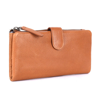 Rugged Hide Veronica Wallet-Tan