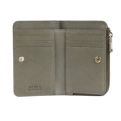 Rugged Hide Mia Wallet-Olive