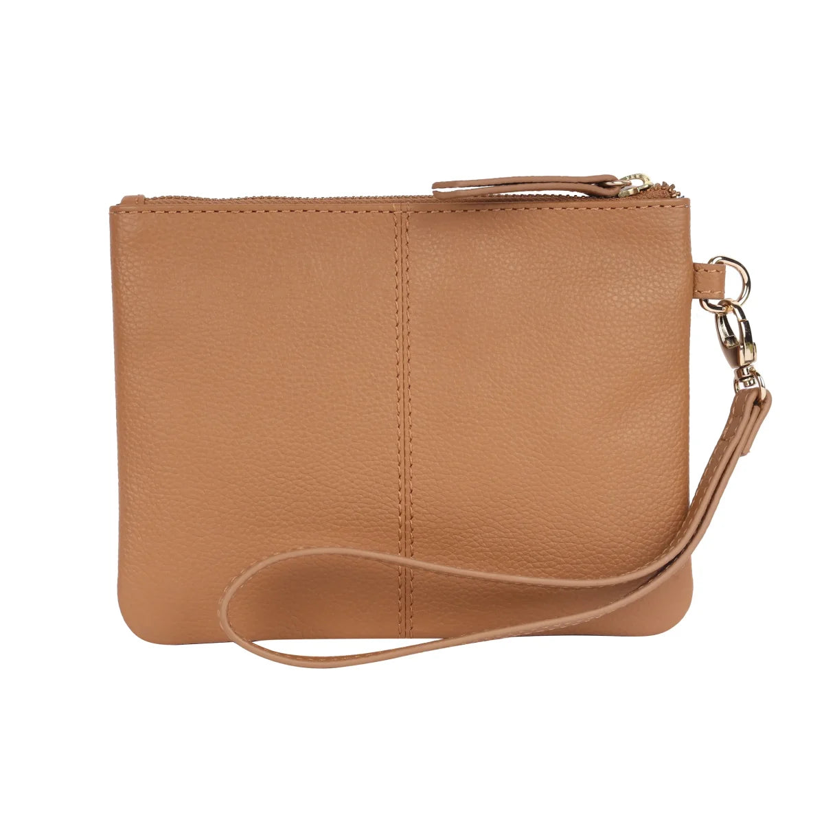 Rugged Hide Carlota Clutch-Almond