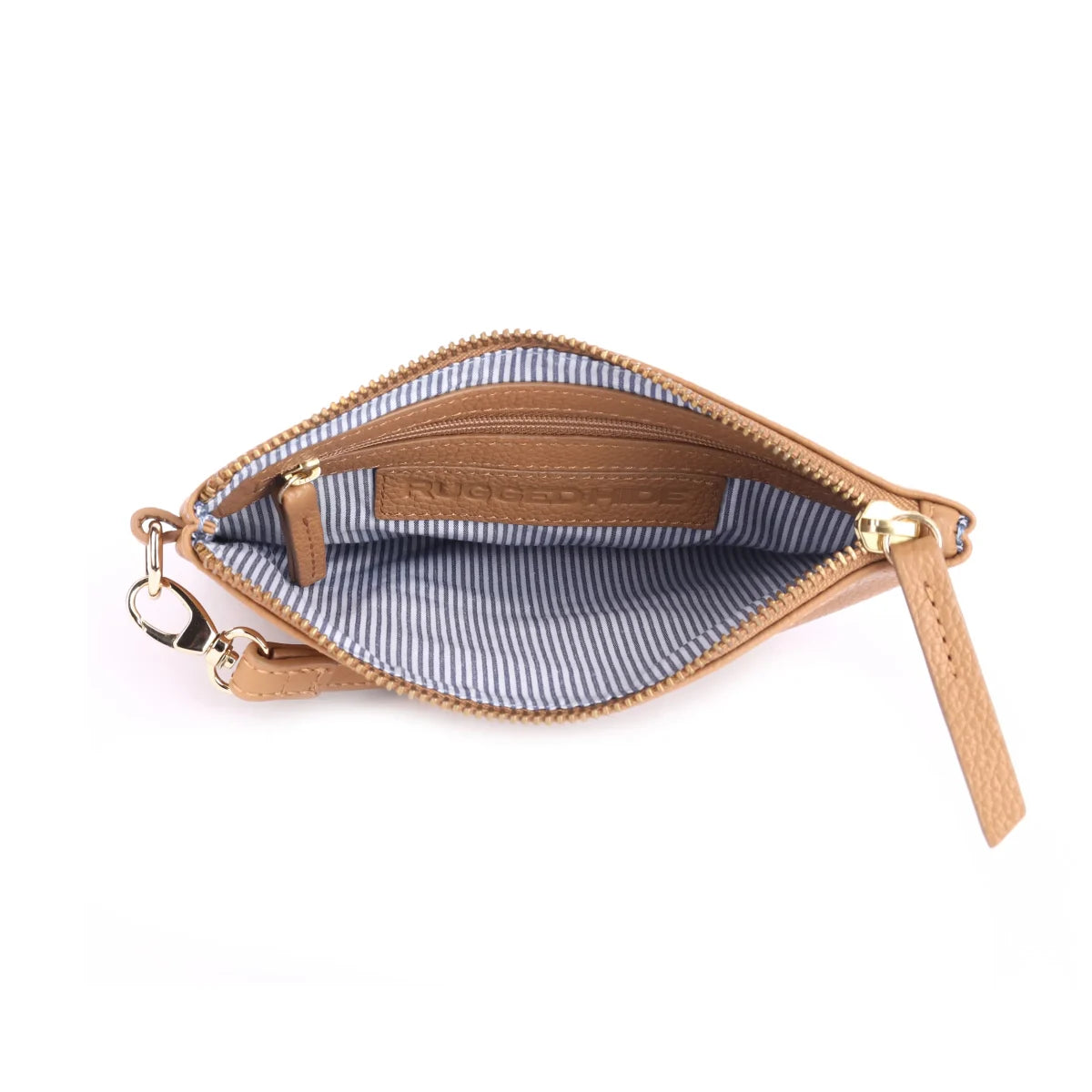 Rugged Hide Carlota Clutch-Almond