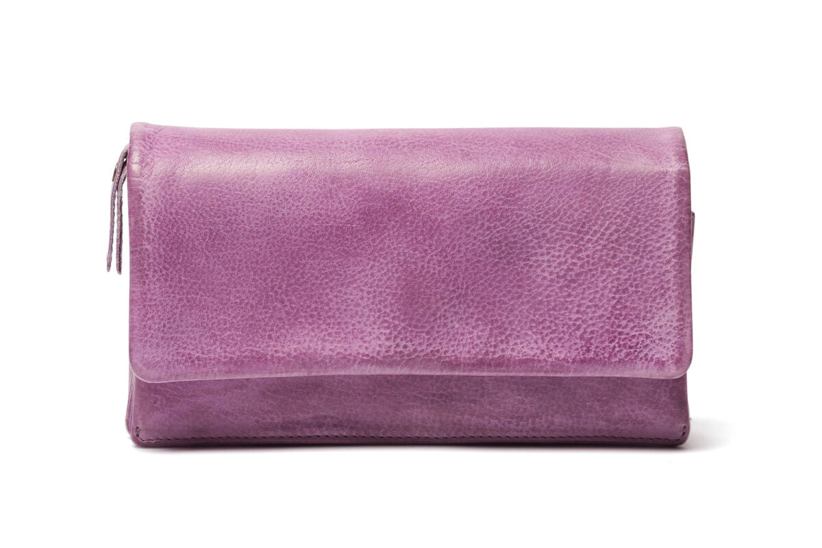 Rugged Hide Bowie Wallet-Lilac