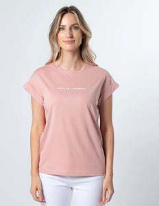 Stell and Gemma Cuff Tee- Rose