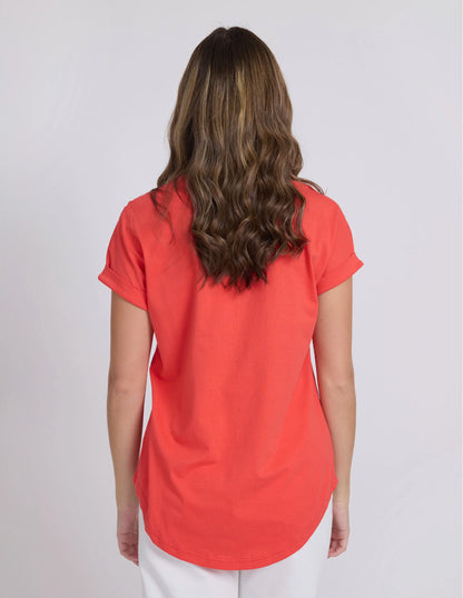 Stella and Gemma Soho Cuff Tee- Red Rotation