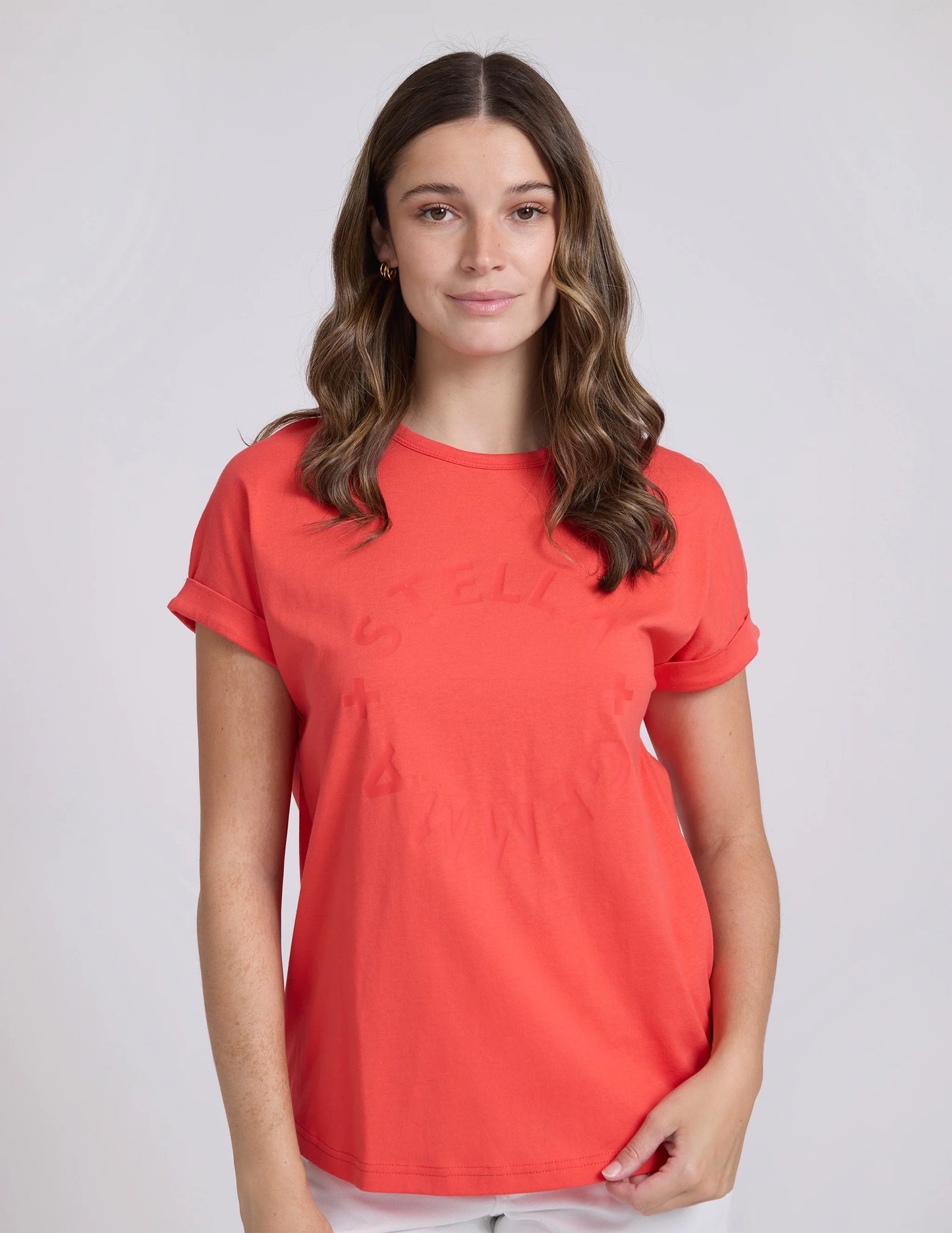 Stella and Gemma Soho Cuff Tee- Red Rotation