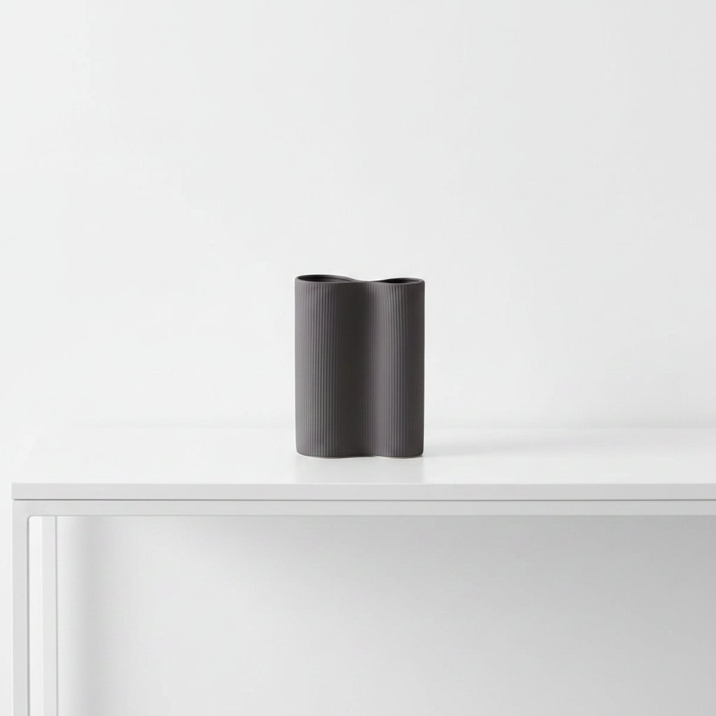 Infinity Vase-Charcoal