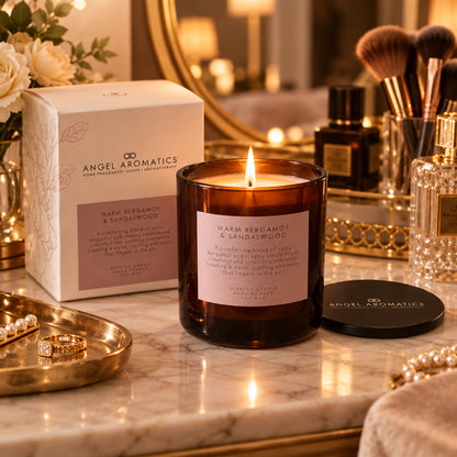 Angel Aromatics Warm Bergamont and Sandalwood Candle