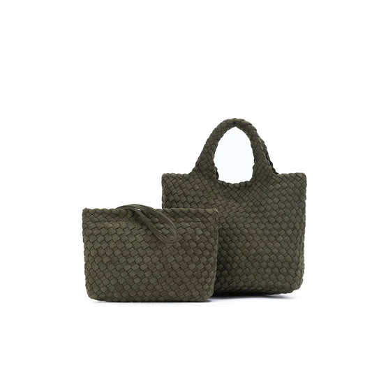 Cherie 2 Piece Suede Mini Handbag- Dark Olive