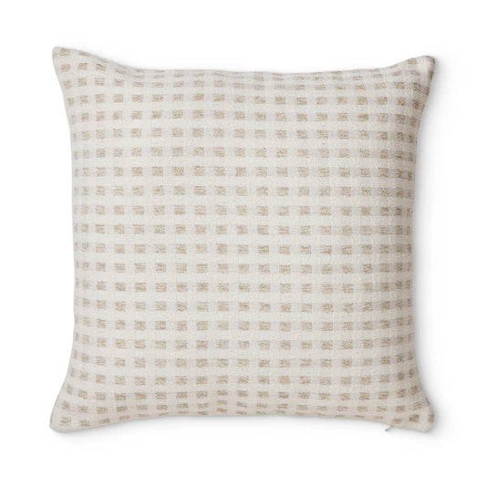 Checkers Cushion Cover- Beige