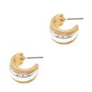 Earrings Two Tone Hoops