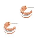 Earrings Two Tone Hoops