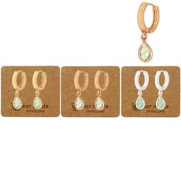 Earrings Crystal Huggie- Pacific Opal