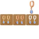 Earrings Crystal Huggie- Sapphire