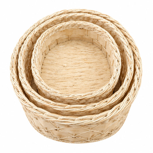 Rattan Oval Basket S/3
