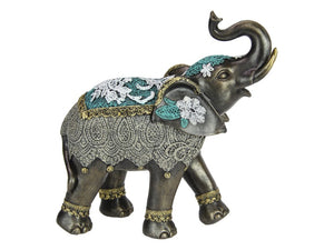 Elephant with Blue Decor