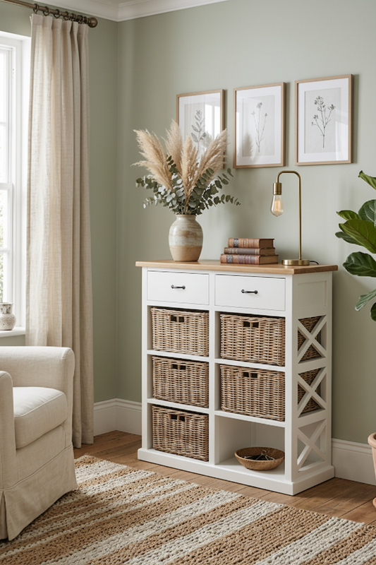 Coastal Boston 6 Drawer Cross Cabinet
