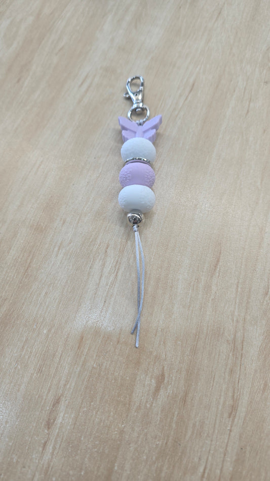 Hanging Beaded Keyring' Purple Dayz