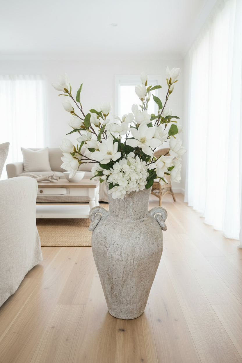 Pluru Floor Vase- Off White