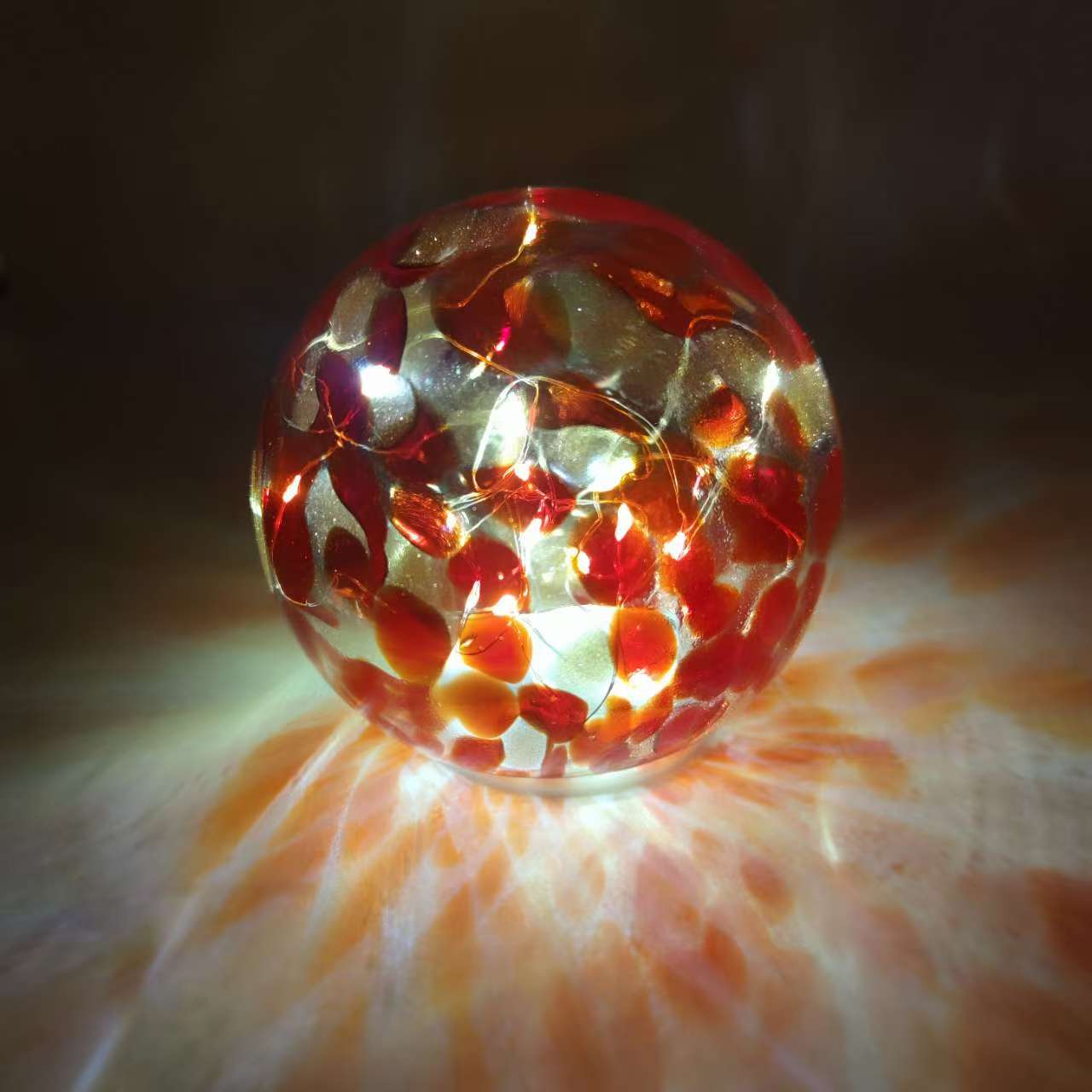 Glow Light Round-Red/Gold