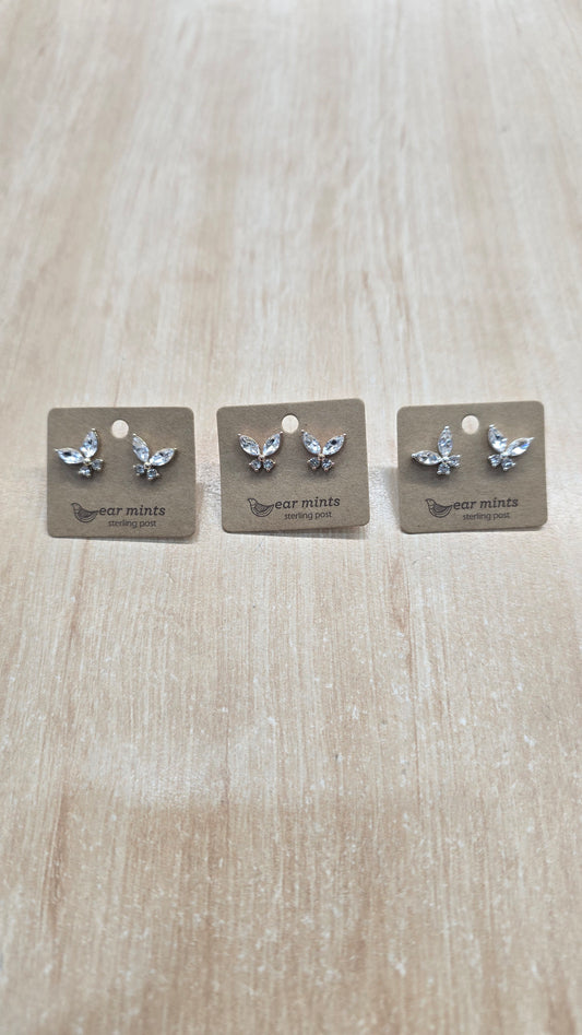 Earrings Crystal Butterfly-Clear