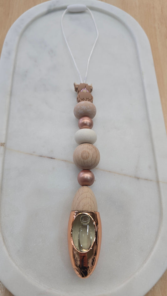 Beaded Hanging Diffuser- Highland Cow