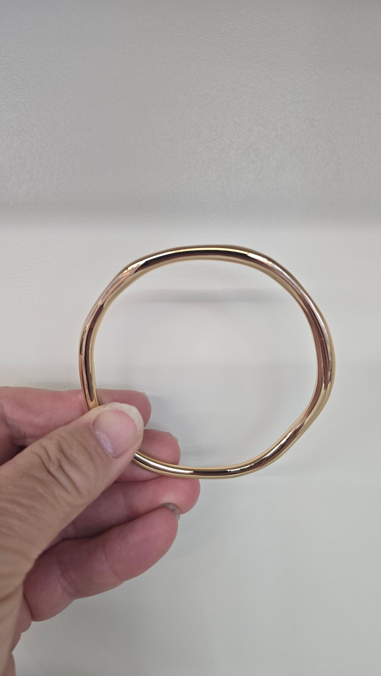 Bangle Irregular Simple-Silver