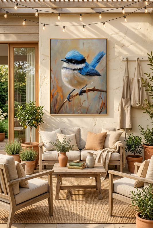 Perched Wren Painting