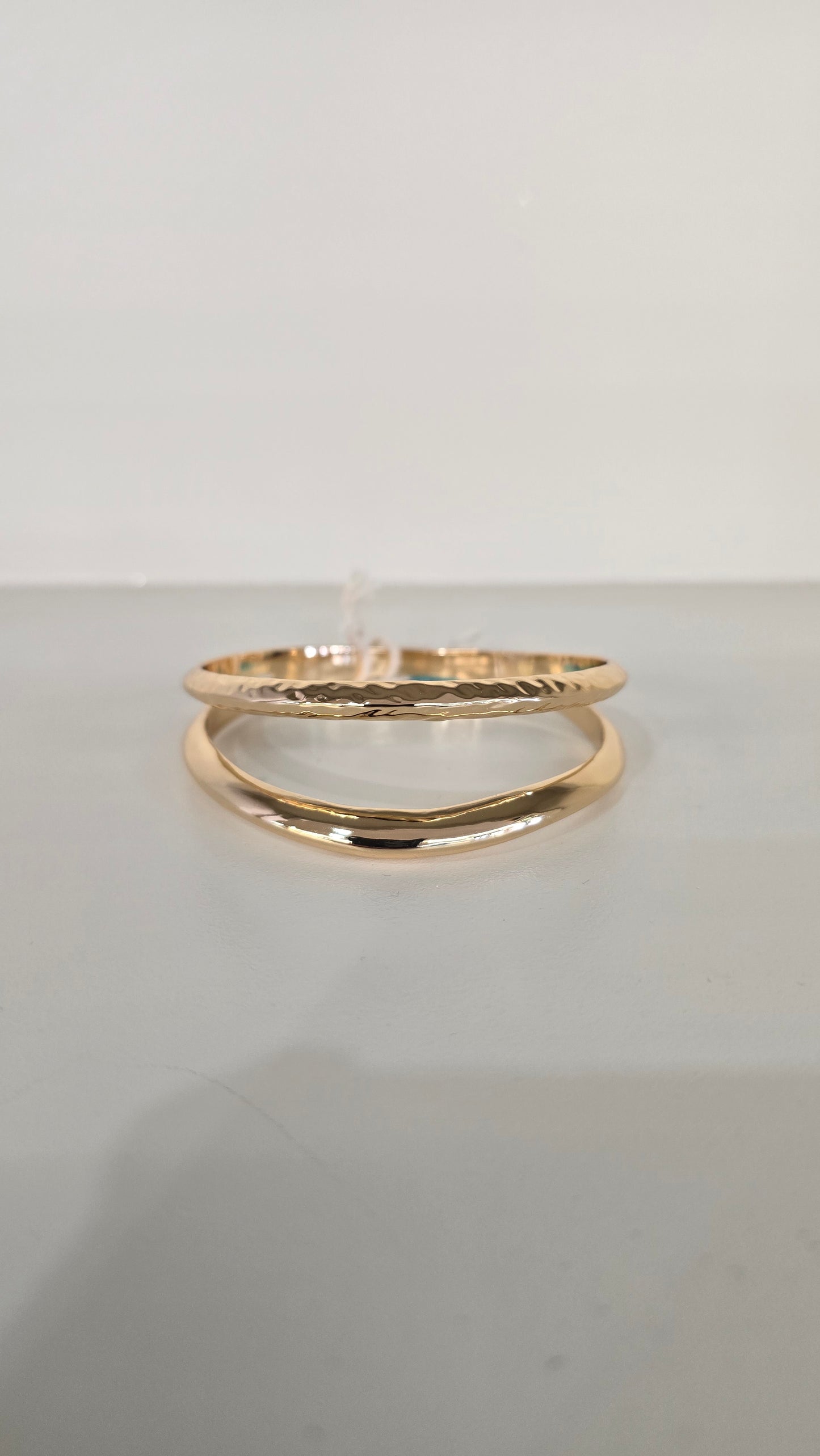 Bracelet Dual Line Hammered- Gold